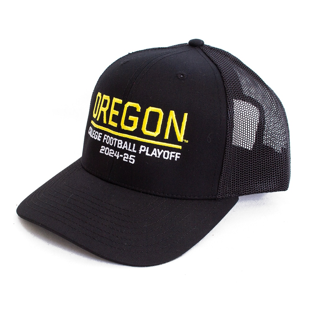 Playoffs, McKenzie SewOn, Black, Trucker, Cotton Blend, Accessories, Unisex, Football, 2024, Post Season, Oregon design, Adjustable, Hat, 920047